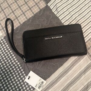 Dana Buchman Black Womans Wallet with Wrist Strap